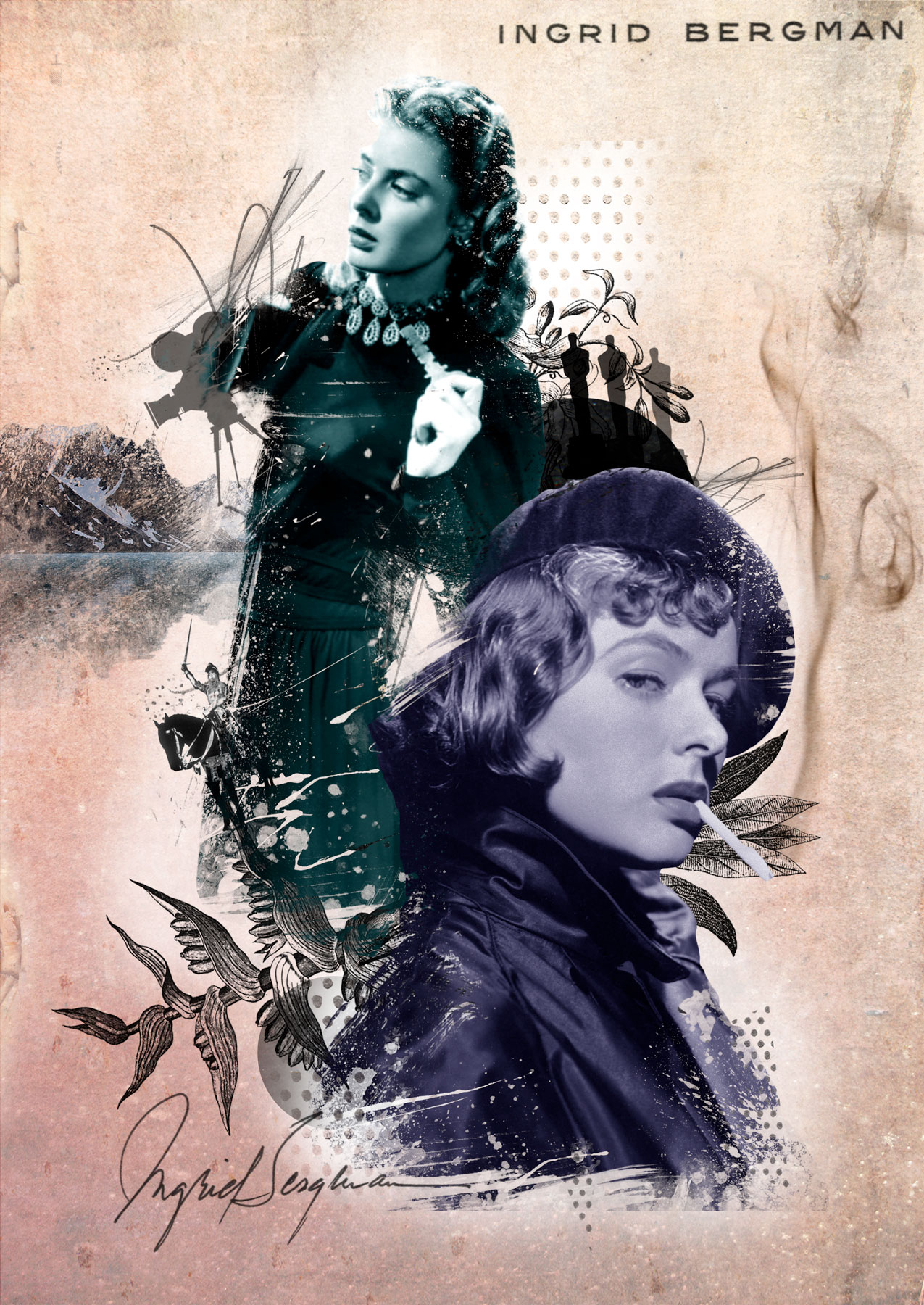 Ingrid Bergman Fan Poster