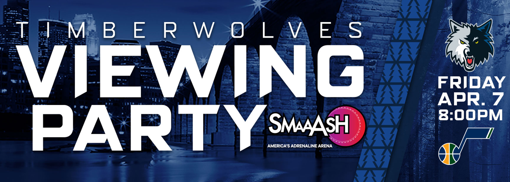 SMAAASH Viewing Party Promotional Header