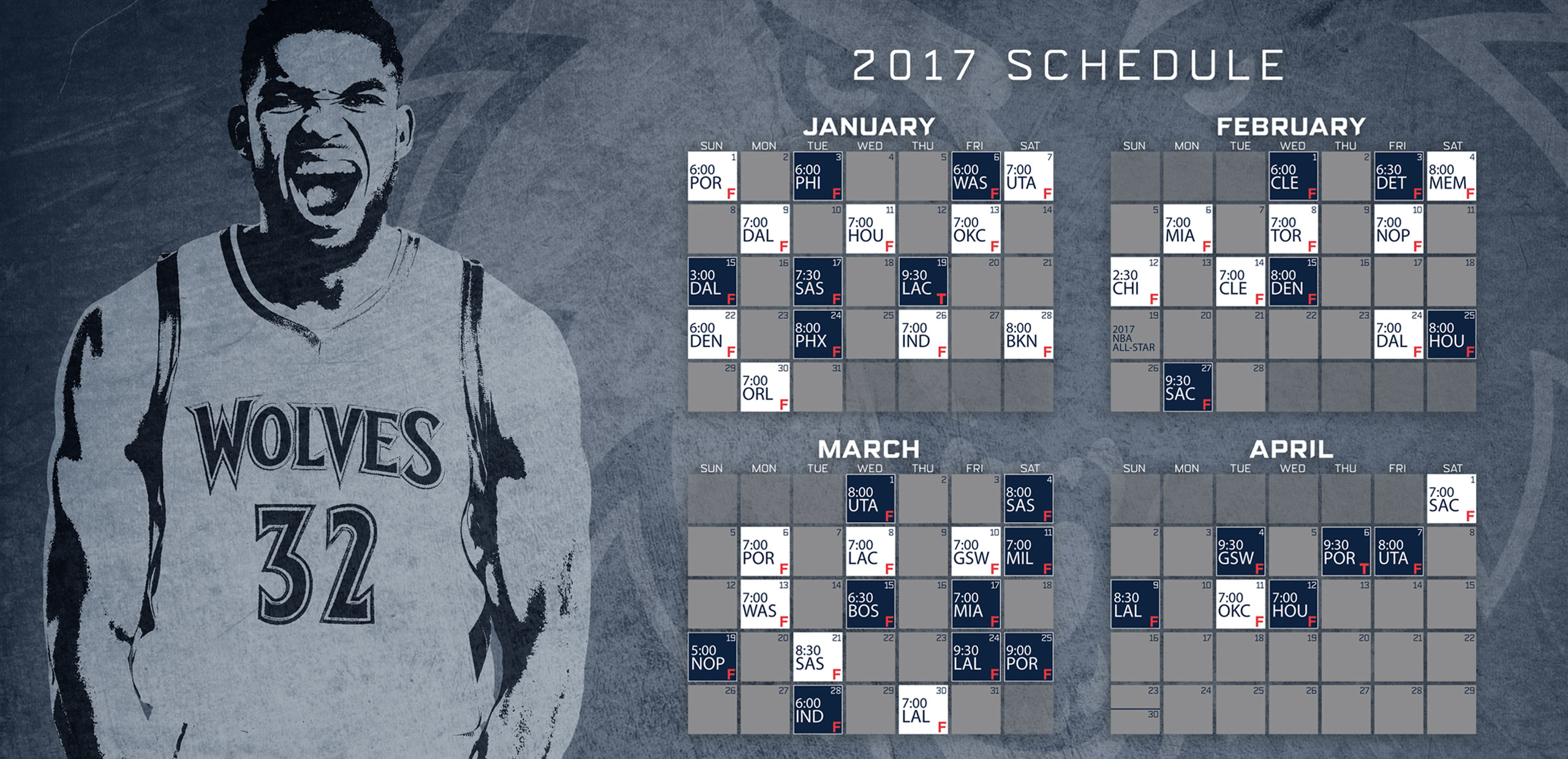 Timberwolves schedule wallpaper for dektop